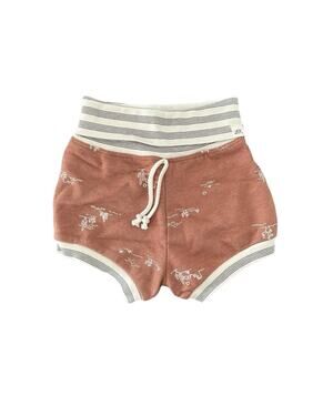 Lulu + Roo NWT 5/6 Yrs Camel Cactus Sunset and Stripe Classic Shorties